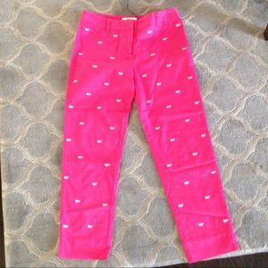 Vineyard Vines Whale Embroidered Pink Chino Pants